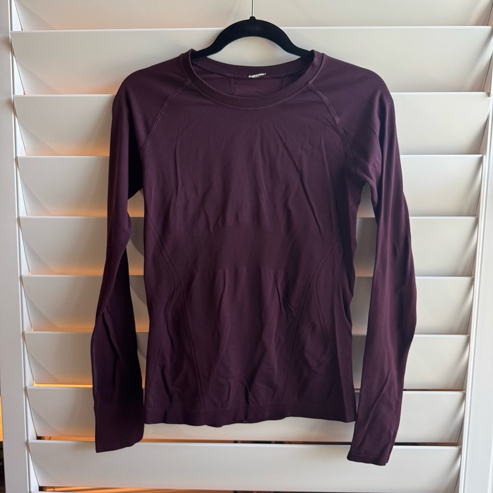 Athleta Deep Purple Long Sleeve Top